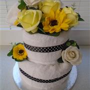 soap flower cake (yellow)