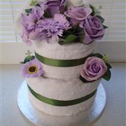 soap flower cake (purple)