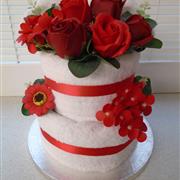 soap flower cake (red)