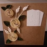 Seed paper card - quilled