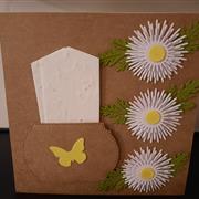 Seed paper card - daisy