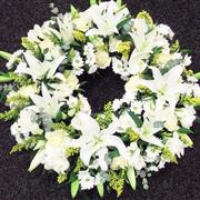 lemon and white wreath