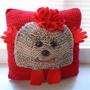 haggis cushion - red