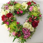 open heart - pink mix