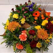 woodland wreath - warm shades