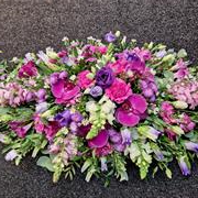 pink &amp; purple coffin spray