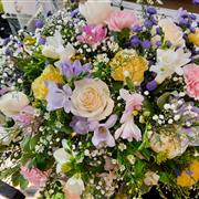 pastel shades coffin spray