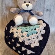 Baby blanket and teddy - boy