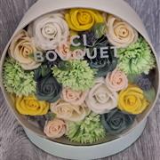 Soap flower hatbox- yellow
