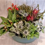Planted bowl with flowers